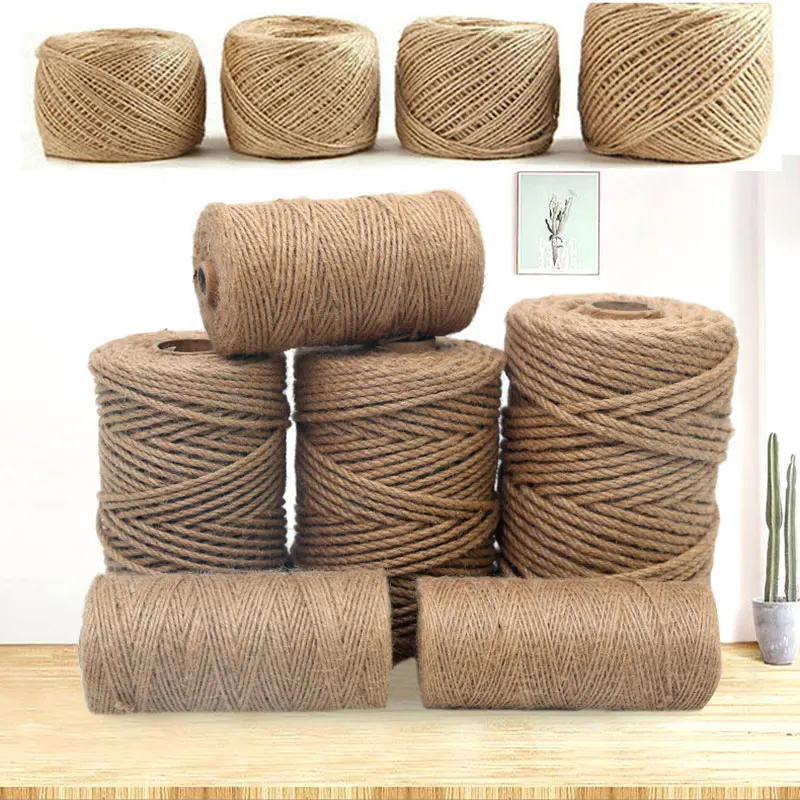 1-14mm Natural Jute Twine Vintage Jute Rope Cord String Twine Burlap for DIY Crafts Gift Wrapping Party Wedding Decor 1-100M
1-14mm Natural Jute Twine Vintage Jute Rope Cord String Twine Burlap for DIY Crafts Gift Wrapping Party Wedding Decor 1-100M