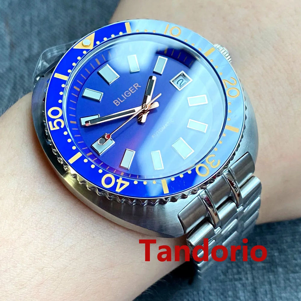 43mm Bliger Black Blue Green Dial Automatic Men Watch Oyster Strap Sapphire Glass Crystal
43mm Bliger Black Blue Green Dial Automatic Men Watch Oyster Strap Sapphire Glass Crystal