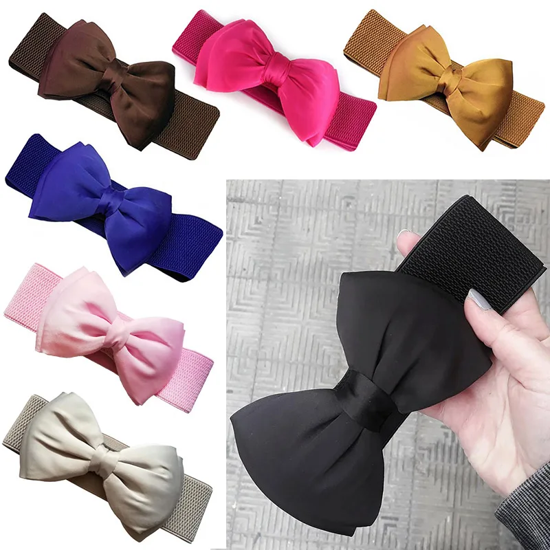 Women Big Bow Waistband Elastic Wide Stretch Waist Belt New Designer Belts Straps for Girls Clothes AccessoriesFor Birthday Gift
Women Big Bow Waistband Elastic Wide Stretch Waist Belt New Designer Belts Straps for Girls Clothes AccessoriesFor Birthday Gift