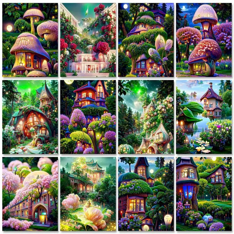 GATYZTORY Oil Painting Out By Number On Canvas With Frame House Picture For Drawing Paint Kits For Adults Coloring By Numb
GATYZTORY Oil Painting Out By Number On Canvas With Frame House Picture For Drawing Paint Kits For Adults Coloring By Numb