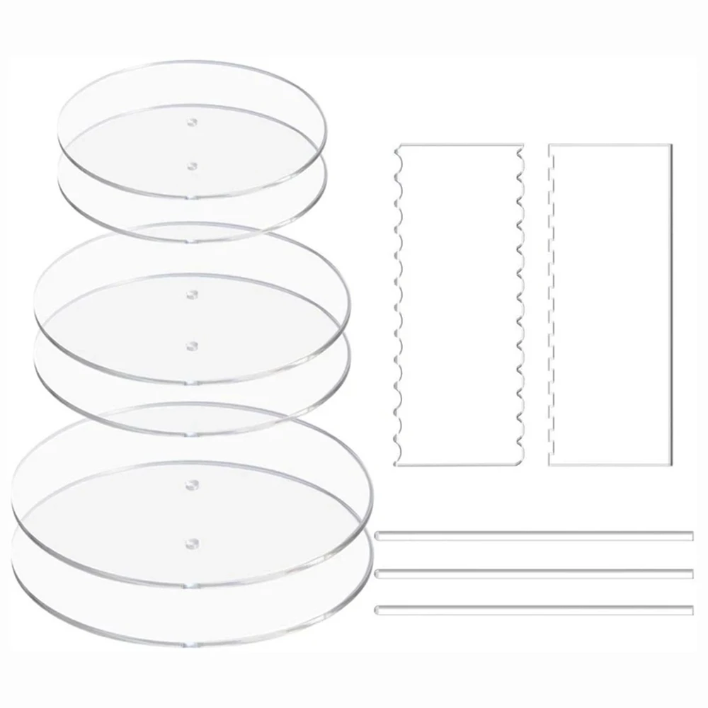 Transparent Acrylic Round Cake Pan Set Cream Cake Baking Craft Tool Cake Decorating Tools Baking Accessories
Transparent Acrylic Round Cake Pan Set Cream Cake Baking Craft Tool Cake Decorating Tools Baking Accessories
