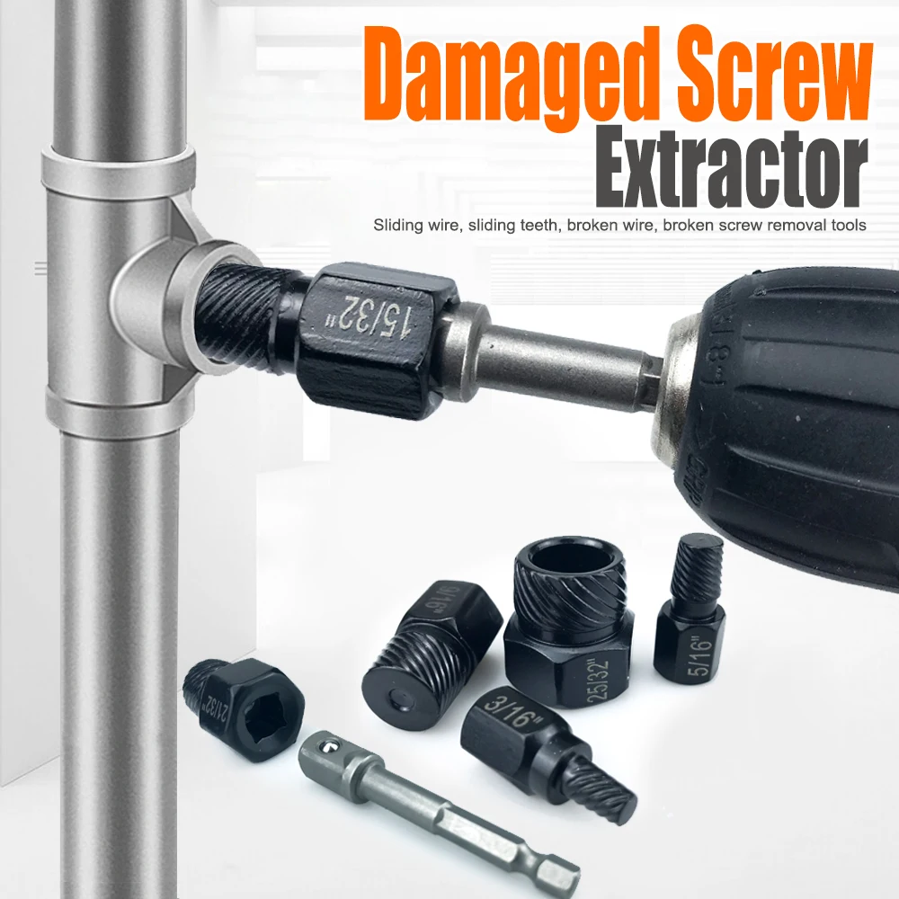 26-piece Set Alloy Steel Screw Extractor Spiral Wire Slip Tooth Break Wire Damaged Screw Dismantle Tools
26-piece Set Alloy Steel Screw Extractor Spiral Wire Slip Tooth Break Wire Damaged Screw Dismantle Tools