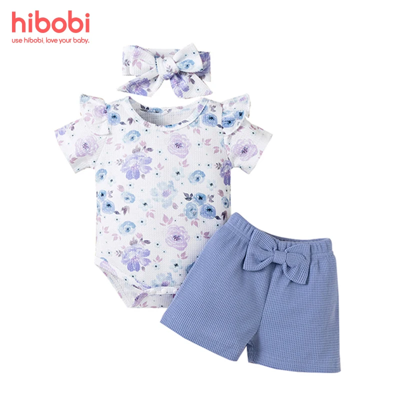 hibobi Baby Girl Clothes Set Summer Infant Outfits 3pcs Floral Pattern Bodysuit & Bow Decor Shorts & Headband Ruffle
hibobi Baby Girl Clothes Set Summer Infant Outfits 3pcs Floral Pattern Bodysuit & Bow Decor Shorts & Headband Ruffle