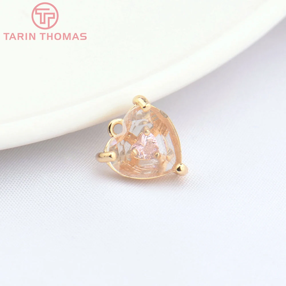(4774) 4PCS 8.5x10MM Hole 1MM 24K Gold Color Brass with Zircon Heart Pendants High Quality DIY Jewelry Making Findings Wholesale
(4774) 4PCS 8.5x10MM Hole 1MM 24K Gold Color Brass with Zircon Heart Pendants High Quality DIY Jewelry Making Findings Wholesale