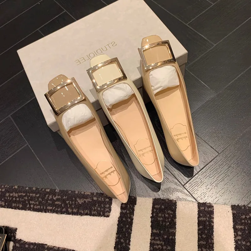 Dave&Di Classic Metal Square Buckle Square Toe High Heels French Fashion Women Chunky Heel Women Loafers Commuter Flat Shoes
Dave&Di Classic Metal Square Buckle Square Toe High Heels French Fashion Women Chunky Heel Women Loafers Commuter Flat Shoes