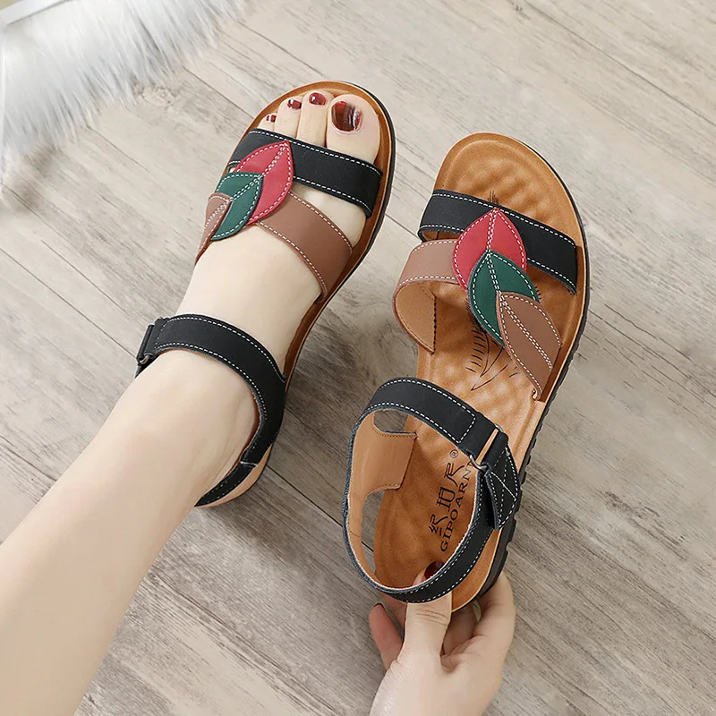Women Sandals 2023 Fashion Genuine Leather Wedges Shoes For Women Summer Flat Non-slip Soft Bottom Elderly Beach Casual Shoes
Women Sandals 2023 Fashion Genuine Leather Wedges Shoes For Women Summer Flat Non-slip Soft Bottom Elderly Beach Casual Shoes