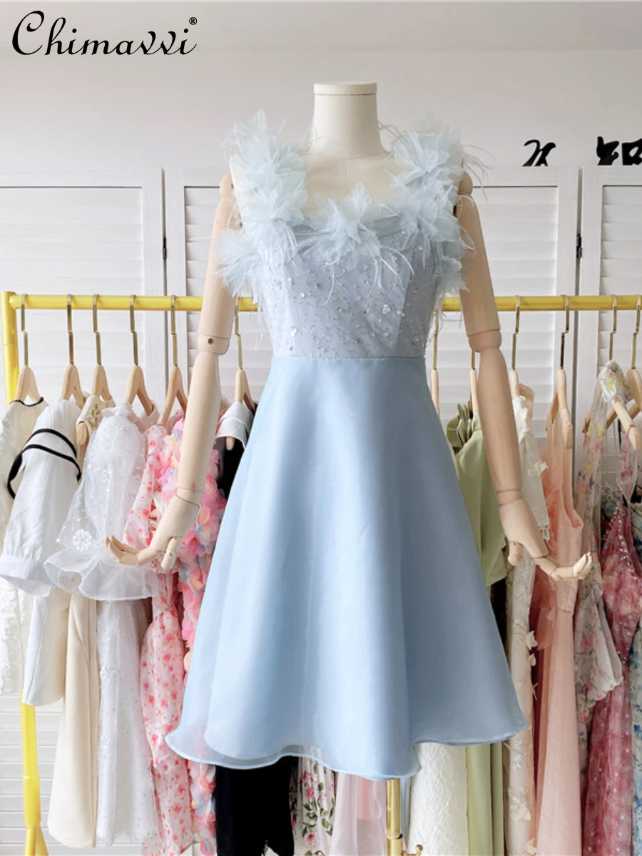 Furry Princess Dress 2022 Summer Clothes New Fashion Sleeveless Slimming Temperament Midi Dresses Fresh Girl Style Dress
Furry Princess Dress 2022 Summer Clothes New Fashion Sleeveless Slimming Temperament Midi Dresses Fresh Girl Style Dress