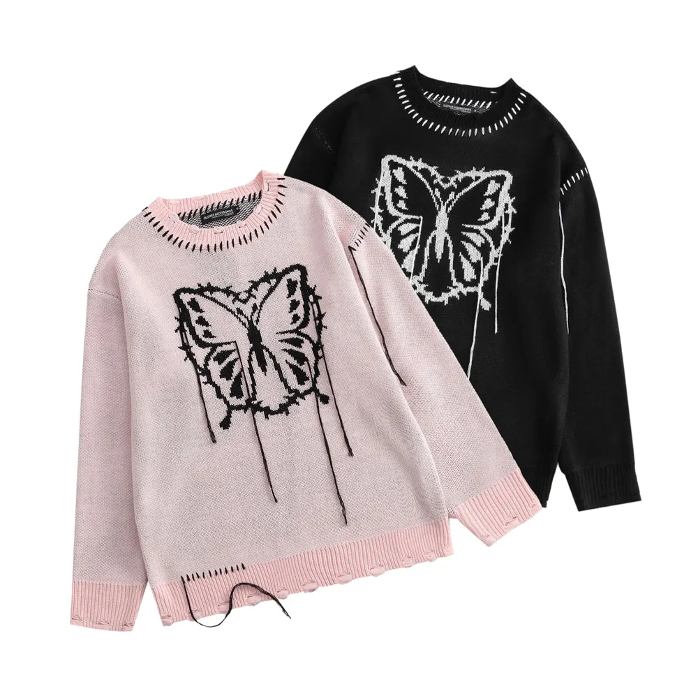 Harajuku Sweaters Hip Hop Knitted Butterfly Pullover Sweater Jumpers Streetwear Fashion Loose Casual Tops Outerwear 68
Harajuku Sweaters Hip Hop Knitted Butterfly Pullover Sweater Jumpers Streetwear Fashion Loose Casual Tops Outerwear 68