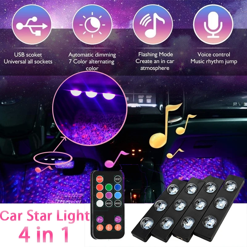Car Interiorg LED Decorative Atmosphere Light Styling Colorful Music Light Universal Auto Underbody Light Remote Voice Control
Car Interiorg LED Decorative Atmosphere Light Styling Colorful Music Light Universal Auto Underbody Light Remote Voice Control
