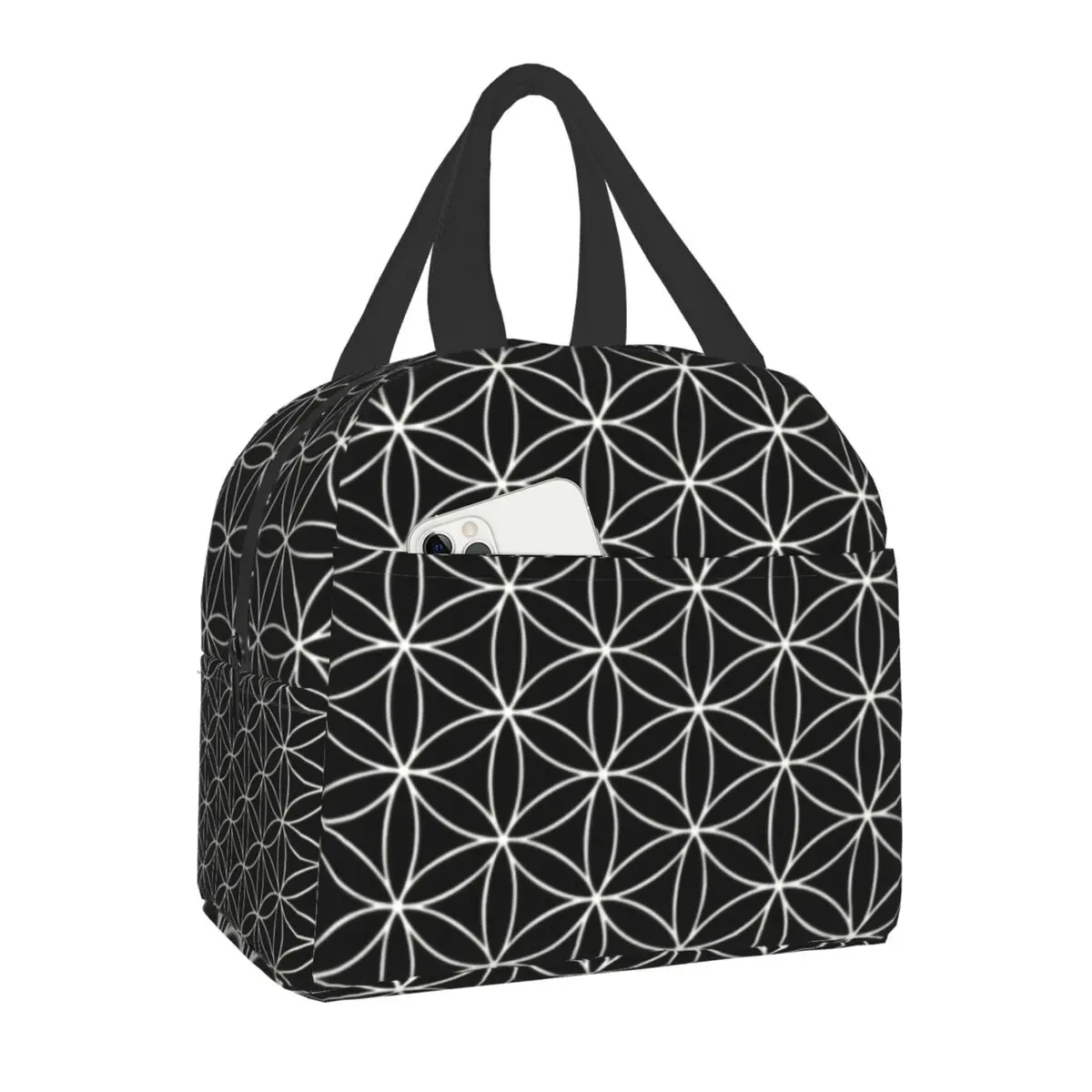 Trendy Sacred Geometry Flower Of Life Thermal Insulated Lunch Bags Women Mandala Portable Lunch Tote Multifunction Food Box
Trendy Sacred Geometry Flower Of Life Thermal Insulated Lunch Bags Women Mandala Portable Lunch Tote Multifunction Food Box