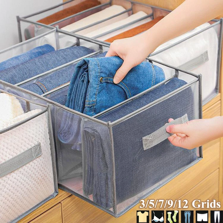 Jeans Compartment Storage Box Closet Clothes Drawer Mesh Separation Boxes Stacking Pants T Shirts Drawer Divider Can Washed
Jeans Compartment Storage Box Closet Clothes Drawer Mesh Separation Boxes Stacking Pants T Shirts Drawer Divider Can Washed
