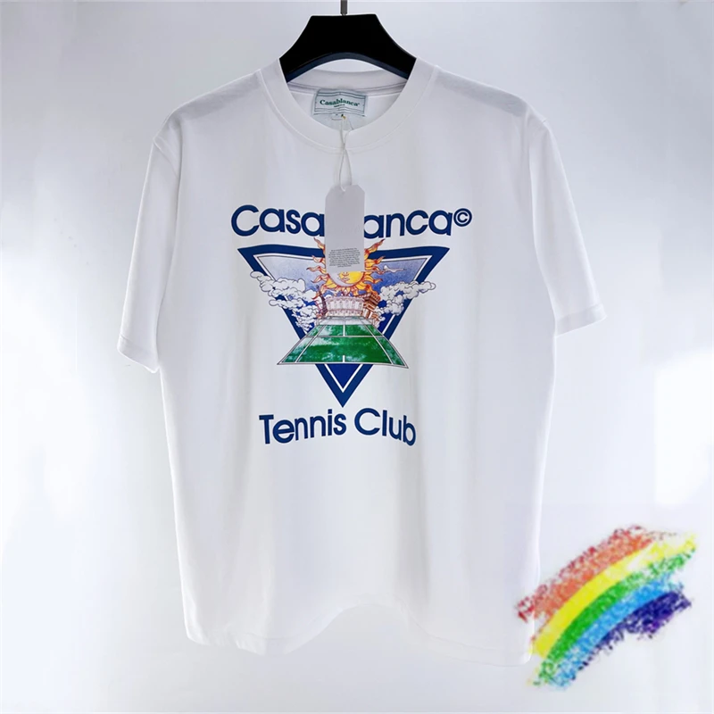 Oversized Casablanca Tennis Club Tee Top Men Women 1:1 High Quality Sun Print White Blue T-Shirt
Oversized Casablanca Tennis Club Tee Top Men Women 1:1 High Quality Sun Print White Blue T-Shirt