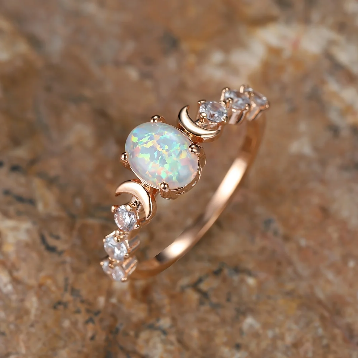 Delicate Moonstone Opal Ring Faux Oval Cut Gemstone Hand Jewelry Engagement Ring Jewelry For Women
Delicate Moonstone Opal Ring Faux Oval Cut Gemstone Hand Jewelry Engagement Ring Jewelry For Women