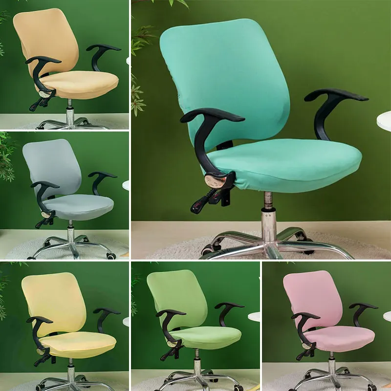 

Elastic Split Office Chair Cover Backrest Cover Office Chair Cover Protector Stretch Split Seat Slipcover Removable Universal