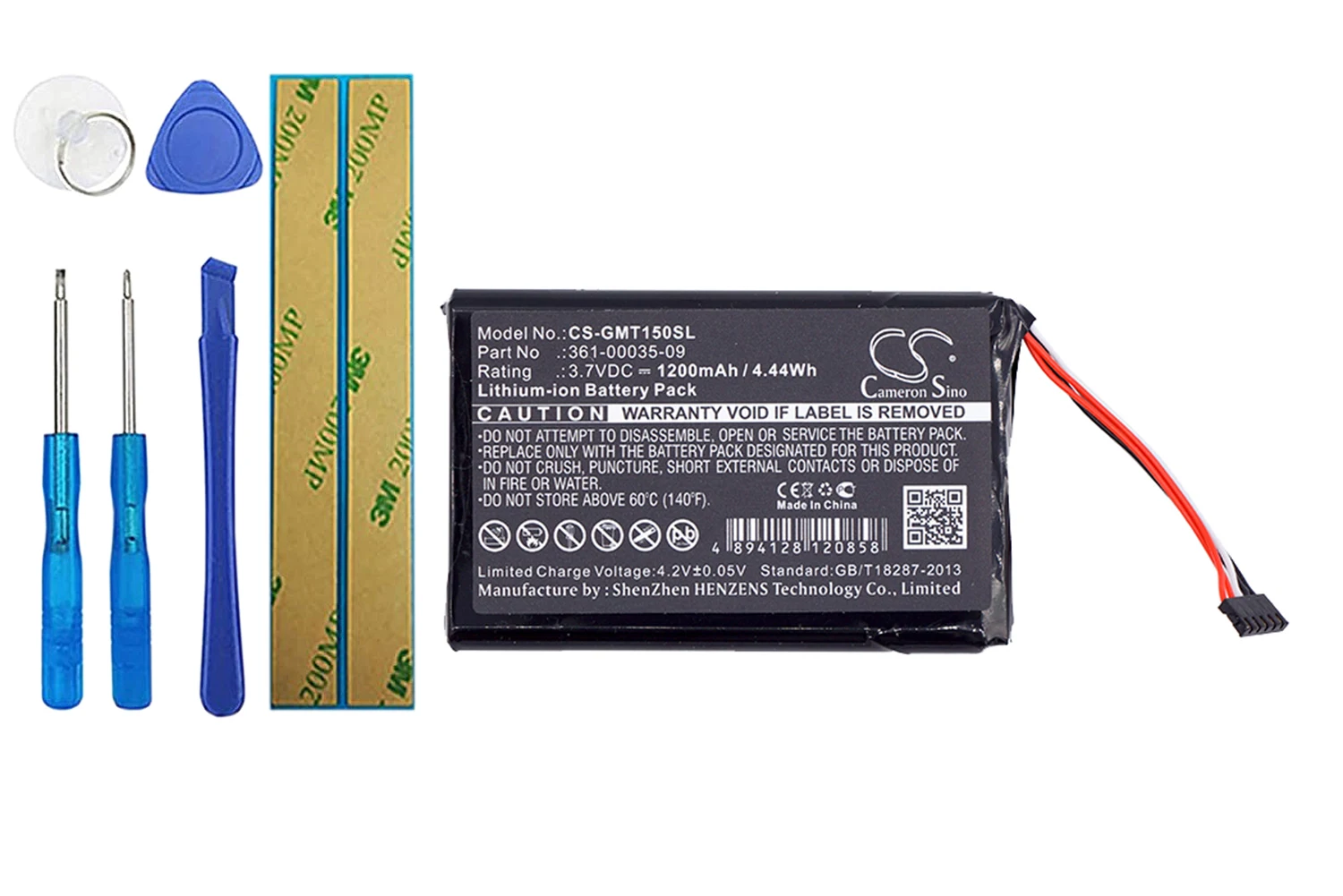 Cameron Sino 1200mA Battery for Garmin T 5 mini, TT 15 mini 010-11828-40, 351-00035-09, 361-00035-09
Cameron Sino 1200mA Battery for Garmin T 5 mini, TT 15 mini 010-11828-40, 351-00035-09, 361-00035-09