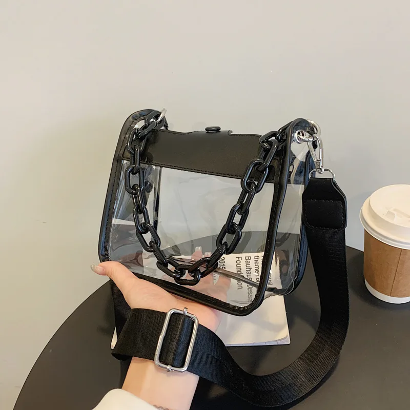 Clear Crossbody Bag for Women PVC Transparent Single Shoulder Chain Portable Messenger Bags Small Square Satchel Bag Girls Gift
Clear Crossbody Bag for Women PVC Transparent Single Shoulder Chain Portable Messenger Bags Small Square Satchel Bag Girls Gift