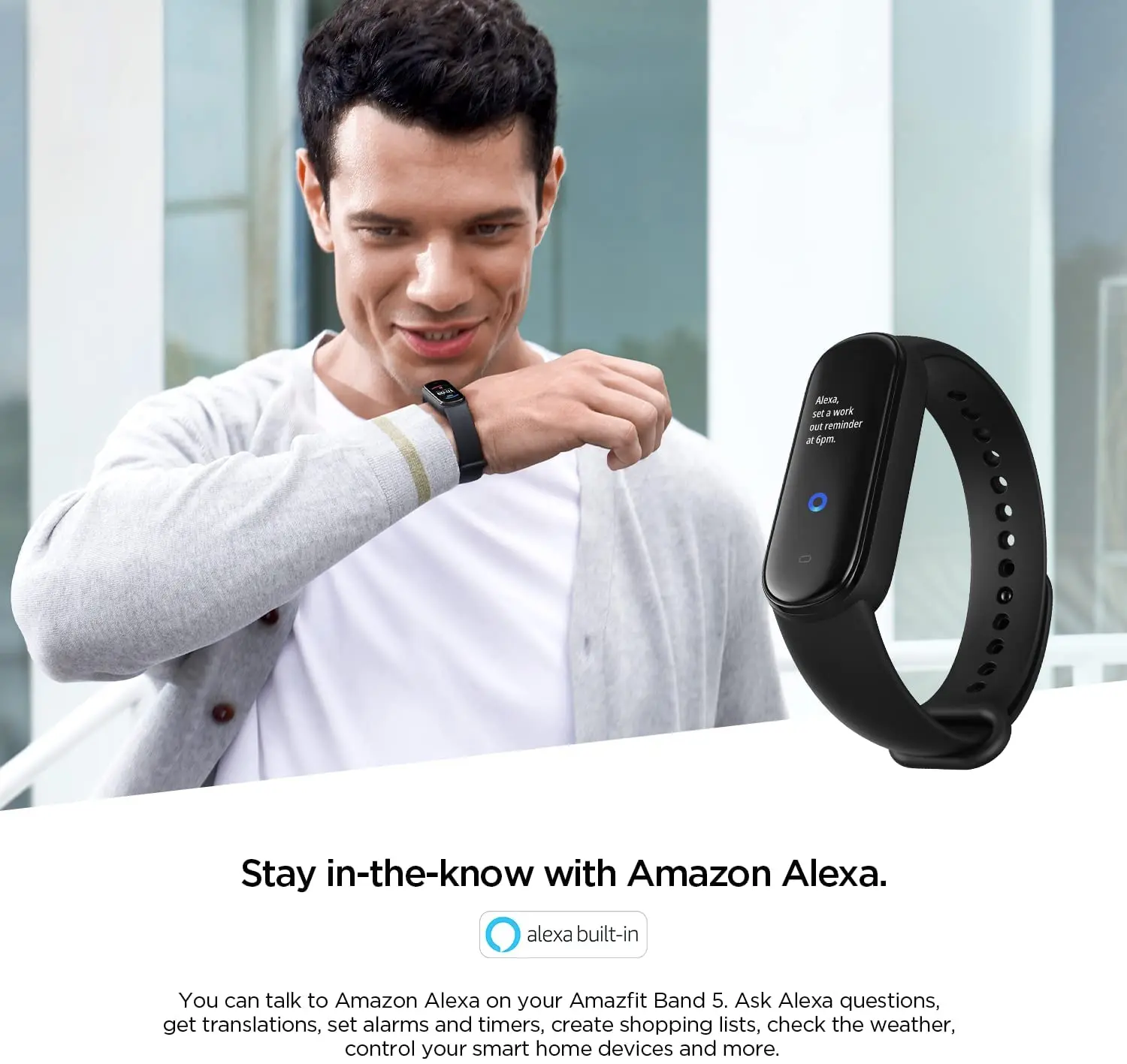 Умный Браслет Amazfit Band 5 Band5 с цветным дисплеем водонепроницаемый фитнес-трекер BT5.0