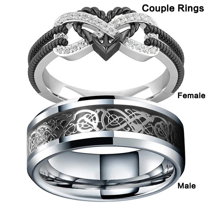 Couple Rings Stainless Steel Woman Men Jewelry Personality Wedding Gift Black Dragon Pattern Fashion Accessories Free Shipping
Couple Rings Stainless Steel Woman Men Jewelry Personality Wedding Gift Black Dragon Pattern Fashion Accessories Free Shipping