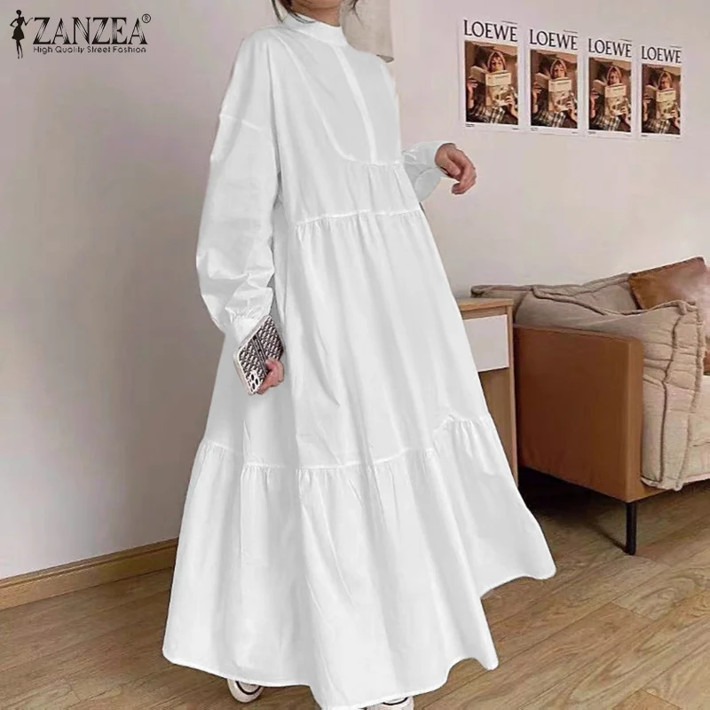 Модные элегантные мешковатые платья с оборками, элегантное однотонное платье ZANZEA, длинное повседневное свободное ТРАПЕЦИЕВИДНОЕ ПЛАТЬЕ, ж...
Модные элегантные мешковатые платья с оборками, элегантное однотонное платье ZANZEA, длинное повседневное свободное ТРАПЕЦИЕВИДНОЕ ПЛАТЬЕ, ж...