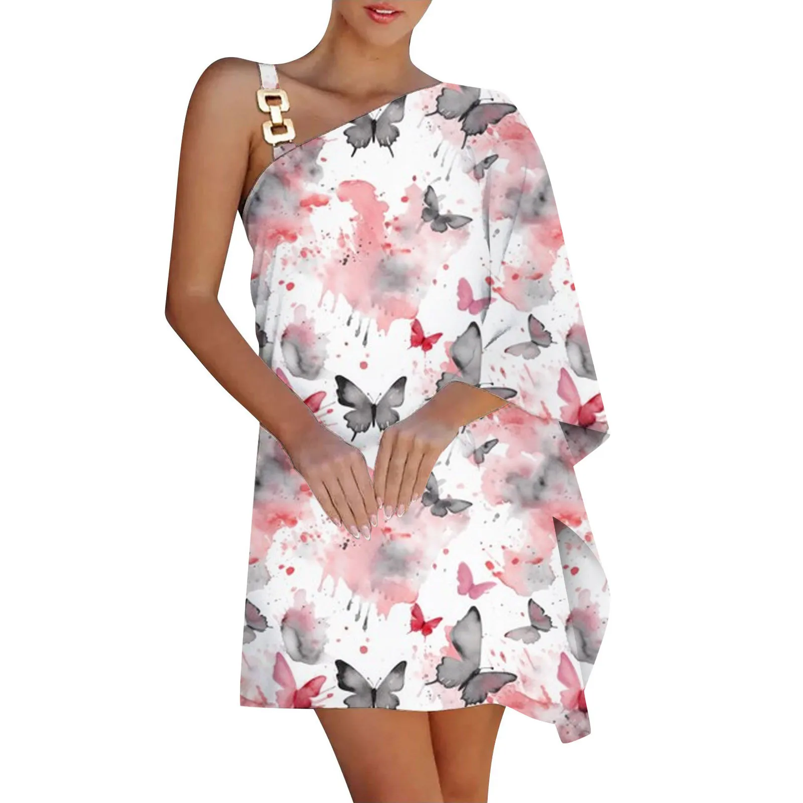 Женское летнее платье без рукавов, с одним открытым плечом и рукавом «летучая мышь»
Женское летнее платье без рукавов, с одним открытым плечом и рукавом «летучая мышь»