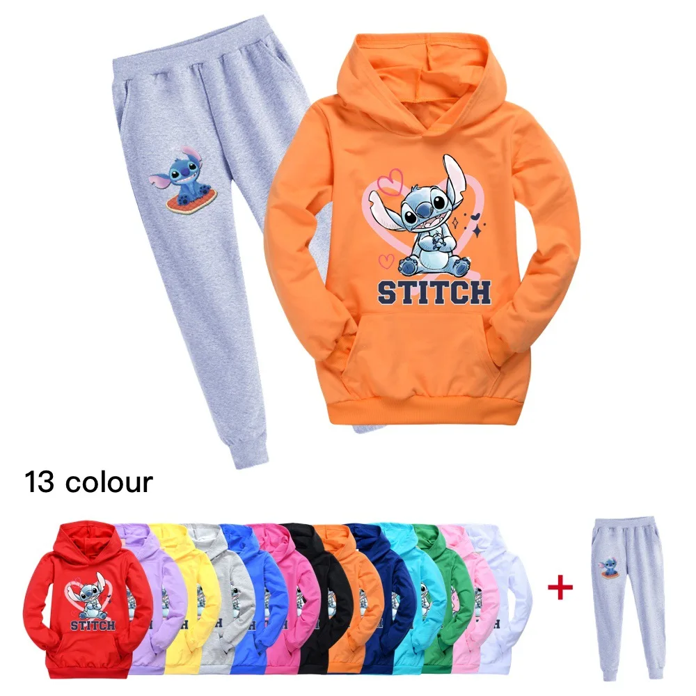 Disney Stitch Clothes Kids Casual Sweatshirts+Pants 2pcs Sets Baby Boys Tracksuits Girls Hoodies Children's Clothing
Disney Stitch Clothes Kids Casual Sweatshirts+Pants 2pcs Sets Baby Boys Tracksuits Girls Hoodies Children's Clothing