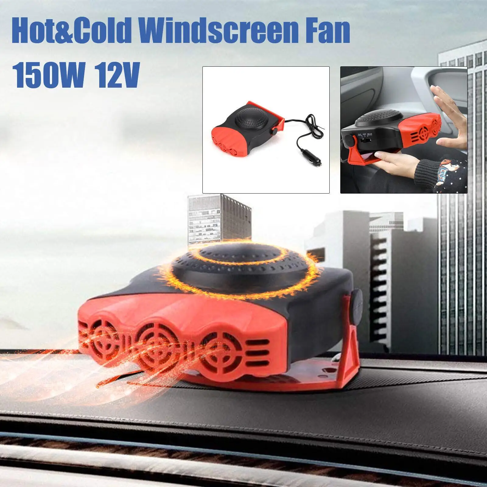 Car Heater 2 In 1 12V 150W Auto Portable Heating Fan Windscreen Defroster Dashboard Driving Demister
Car Heater 2 In 1 12V 150W Auto Portable Heating Fan Windscreen Defroster Dashboard Driving Demister