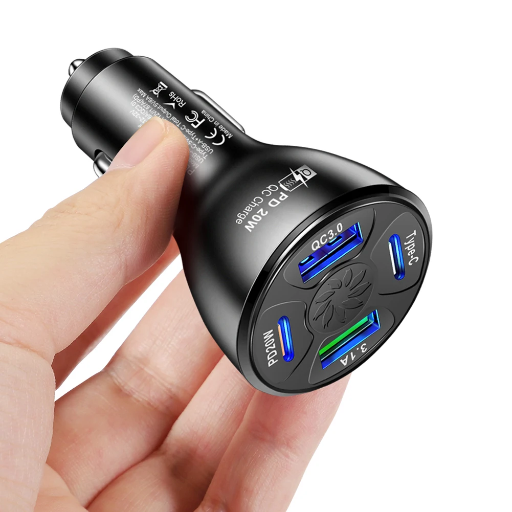 Автомобильное зарядное устройство для телефона, быстрая зарядка PD Type C USB-адаптер, зарядное устройство USB-адаптер, 4 порта, черный для телефон...
Автомобильное зарядное устройство для телефона, быстрая зарядка PD Type C USB-адаптер, зарядное устройство USB-адаптер, 4 порта, черный для телефон...