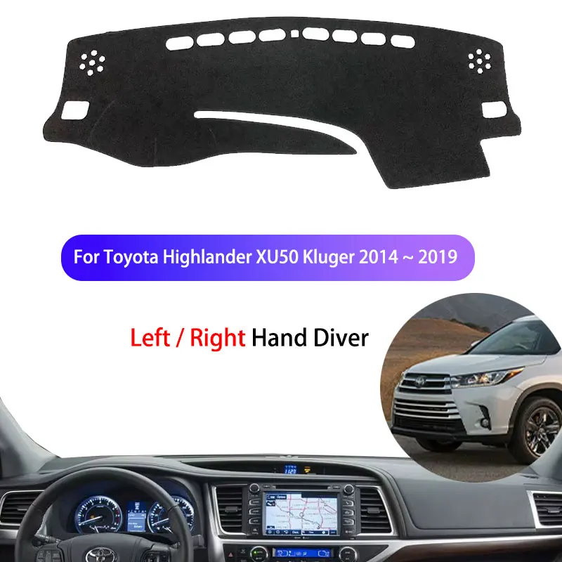 Чехлы на приборную панель автомобиля для Toyota Highlander XU50 Kluger 2014 2015 2016 20172018