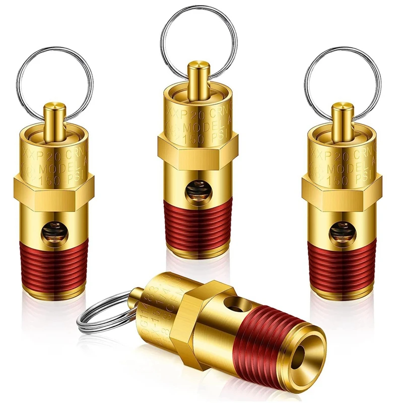 4 Pieces 1/4 Inch Male NPT Safety Valve Pressure Relief Valve (150 Psi Set Pressure)
4 Pieces 1/4 Inch Male NPT Safety Valve Pressure Relief Valve (150 Psi Set Pressure)