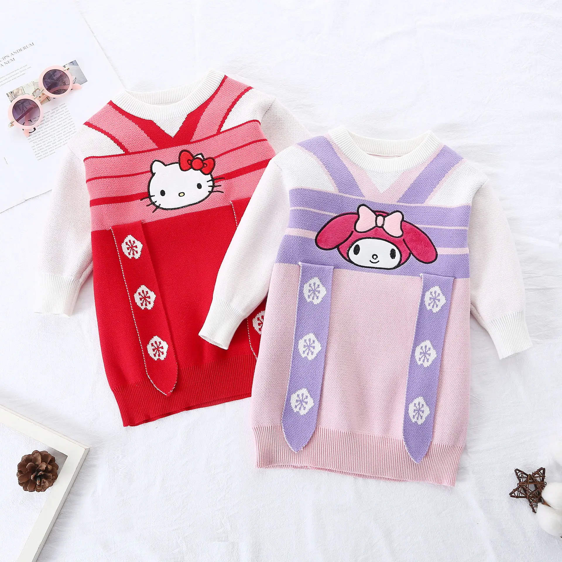 Kawaii Sanrio Hello Kitty My Melody New Cute Cartoon Children Autumn and Winter Fake Two-Piece Dress Versatile Princess Dress
Kawaii Sanrio Hello Kitty My Melody New Cute Cartoon Children Autumn and Winter Fake Two-Piece Dress Versatile Princess Dress
