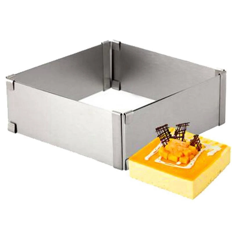 Регулируемая квадратная форма для торта из нержавеющей стали, 15-28 см, Аксессуары для выпечки шоколадного Мусса
Регулируемая квадратная форма для торта из нержавеющей стали, 15-28 см, Аксессуары для выпечки шоколадного Мусса