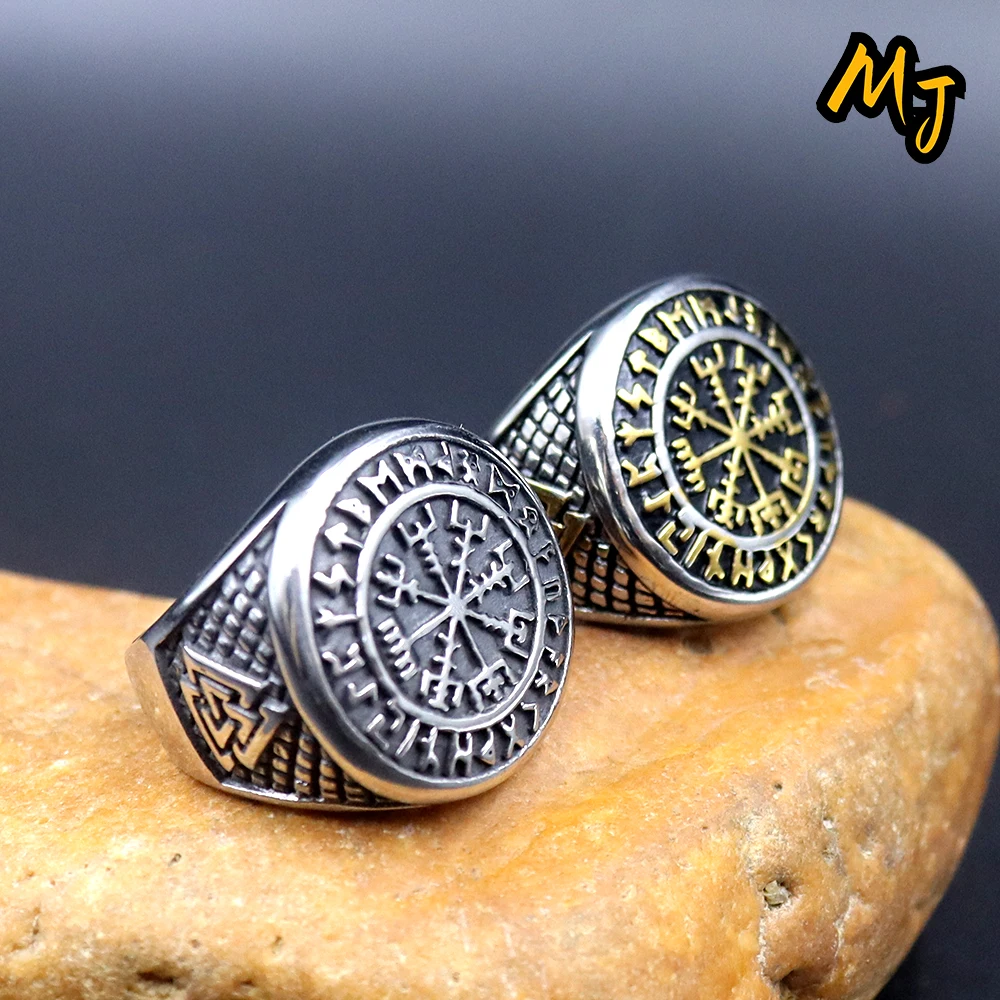 Vintage Norse Aegishjalmur Ring Mens Nordic Triangle Symbol Valknut Ring Stainless Steel Viking Futhark Runes Jewelry
Vintage Norse Aegishjalmur Ring Mens Nordic Triangle Symbol Valknut Ring Stainless Steel Viking Futhark Runes Jewelry
