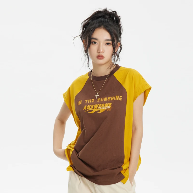 Women's Summer Vintage Stitching Crewneck Sleeveless T-shirt New Fashion Trend Loose Pure Cotton Vest Girl Youth Breathable Top
Women's Summer Vintage Stitching Crewneck Sleeveless T-shirt New Fashion Trend Loose Pure Cotton Vest Girl Youth Breathable Top
