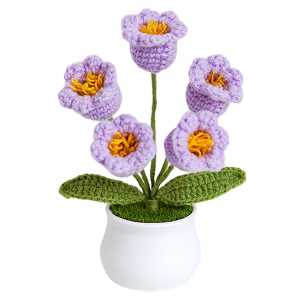 Crochet Bell Orchid Potted Plant Blueland 5 Heads Car and Home Decoration Fantastic Present for Craft Lovers
Crochet Bell Orchid Potted Plant Blueland 5 Heads Car and Home Decoration Fantastic Present for Craft Lovers