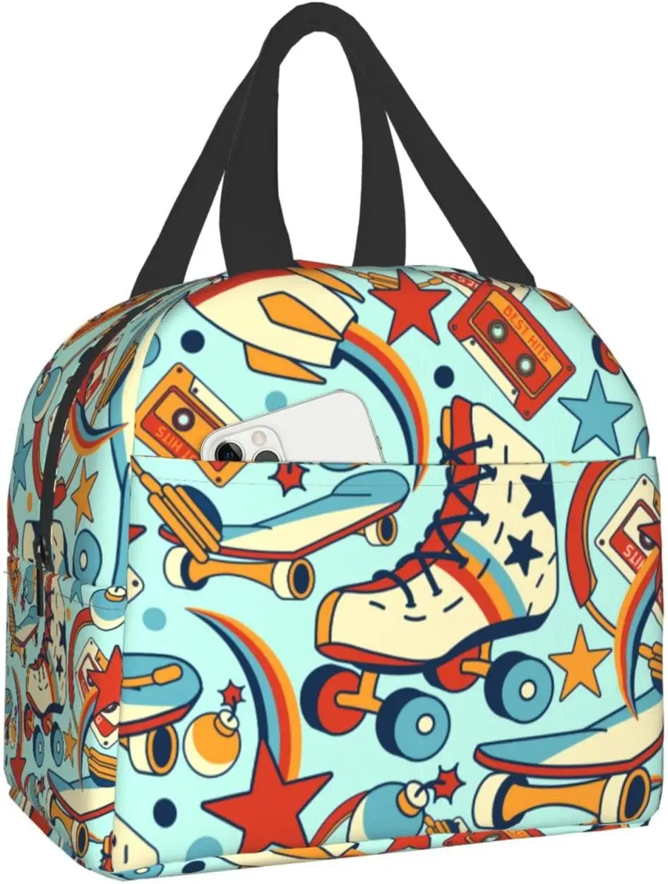 Retro Hipster 90s Disco Portable Lunch Bag Insulated Cooler Tote Bag Reusable Lunch Box for Travel Picnic Hiking School Office
Retro Hipster 90s Disco Portable Lunch Bag Insulated Cooler Tote Bag Reusable Lunch Box for Travel Picnic Hiking School Office