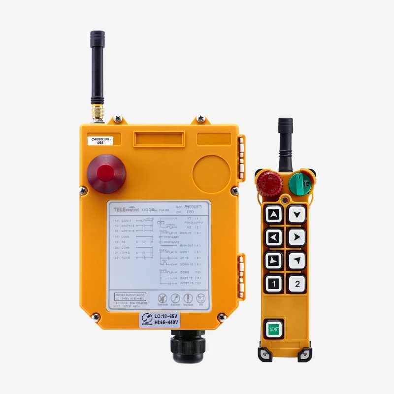F24-8S Industrial Wireless 8 Key Single Speed Remote Control Transmitter and Receiver for Crane
F24-8S Industrial Wireless 8 Key Single Speed Remote Control Transmitter and Receiver for Crane
