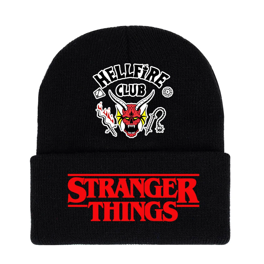 TV Shows Stranger Things Knittes Cap Hellfire HatDustin Club Embroidery Black Keep Warm Cap Autumn Winter Gift
TV Shows Stranger Things Knittes Cap Hellfire HatDustin Club Embroidery Black Keep Warm Cap Autumn Winter Gift