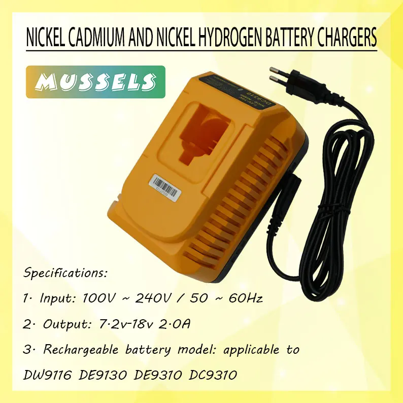 2022 Chargeur de remplacement pour Dewalt DC9310 7.2V-18V Nicad & Nimh, batterie DW9057 DE9039 DE9095 DE9096, outil électrique
2022 Chargeur de remplacement pour Dewalt DC9310 7.2V-18V Nicad & Nimh, batterie DW9057 DE9039 DE9095 DE9096, outil électrique
