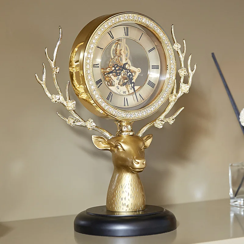 European Deer Clock Clock Living Room Desktop Creative Study Bedroom Decoration Simple Home Decoration Wall Clock
European Deer Clock Clock Living Room Desktop Creative Study Bedroom Decoration Simple Home Decoration Wall Clock