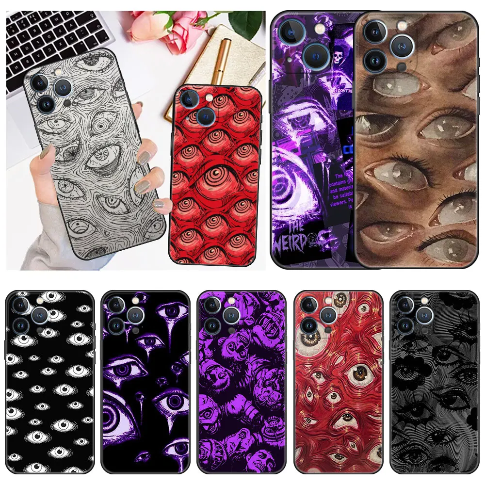 Case For Apple iPhone 14 11 13 12 Pro 7 Plus XR X XS Max 6 6S 13Pro Max Black Silicone Phone Funda Scary Face Eyes Smiley
Case For Apple iPhone 14 11 13 12 Pro 7 Plus XR X XS Max 6 6S 13Pro Max Black Silicone Phone Funda Scary Face Eyes Smiley