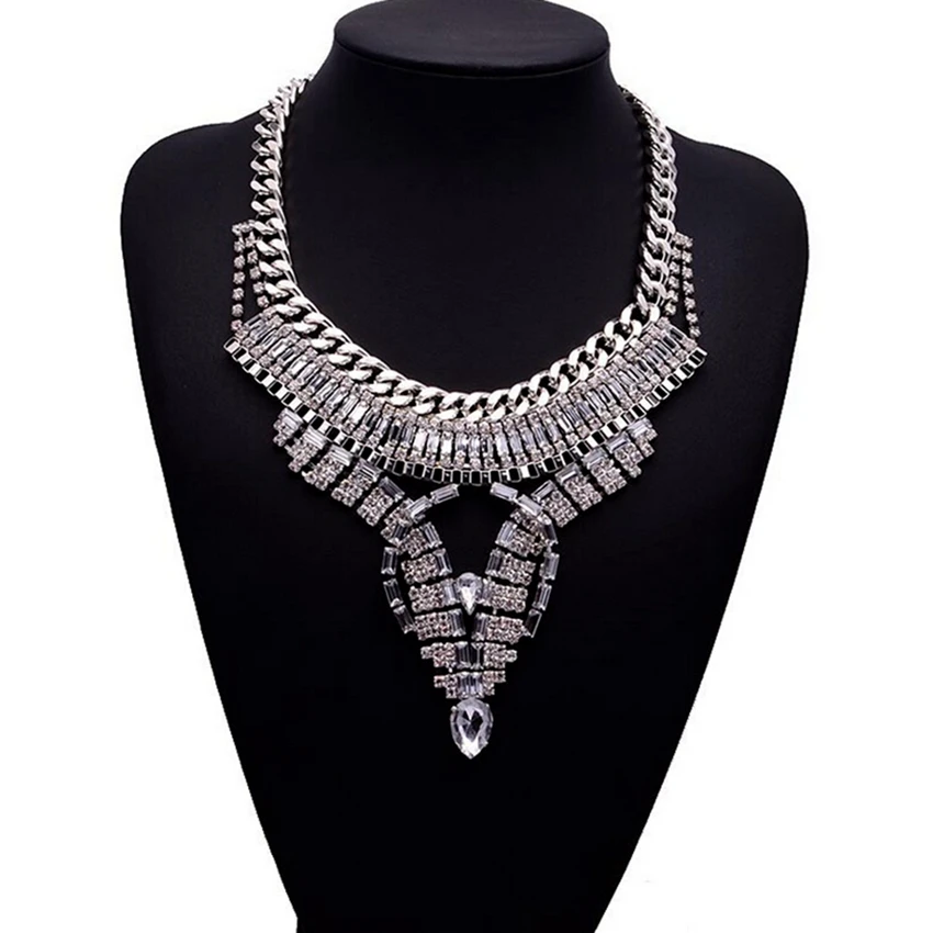 DiLiCa Vintage Rhinestone Crystal Statement Necklace for Women Silver Color Chunky Bib Necklaces Maxi Jewelry
DiLiCa Vintage Rhinestone Crystal Statement Necklace for Women Silver Color Chunky Bib Necklaces Maxi Jewelry