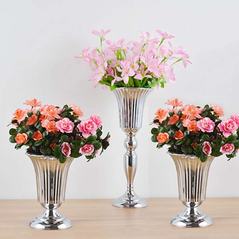 Gold Silver Metal Vases For Flowers Decoration Household Desktop Crafts Flower Arrangement Wedding Party Christmas Flower Rack
Gold Silver Metal Vases For Flowers Decoration Household Desktop Crafts Flower Arrangement Wedding Party Christmas Flower Rack