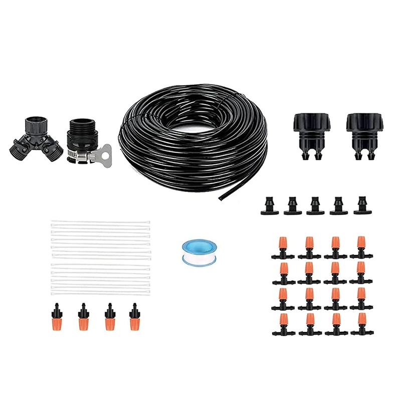 Garden Irrigation System,Drip Irrigation Kit with 1/4Inch Distribution Tubing Hose,Lawn Plant Watering Sprinkler System
Garden Irrigation System,Drip Irrigation Kit with 1/4Inch Distribution Tubing Hose,Lawn Plant Watering Sprinkler System