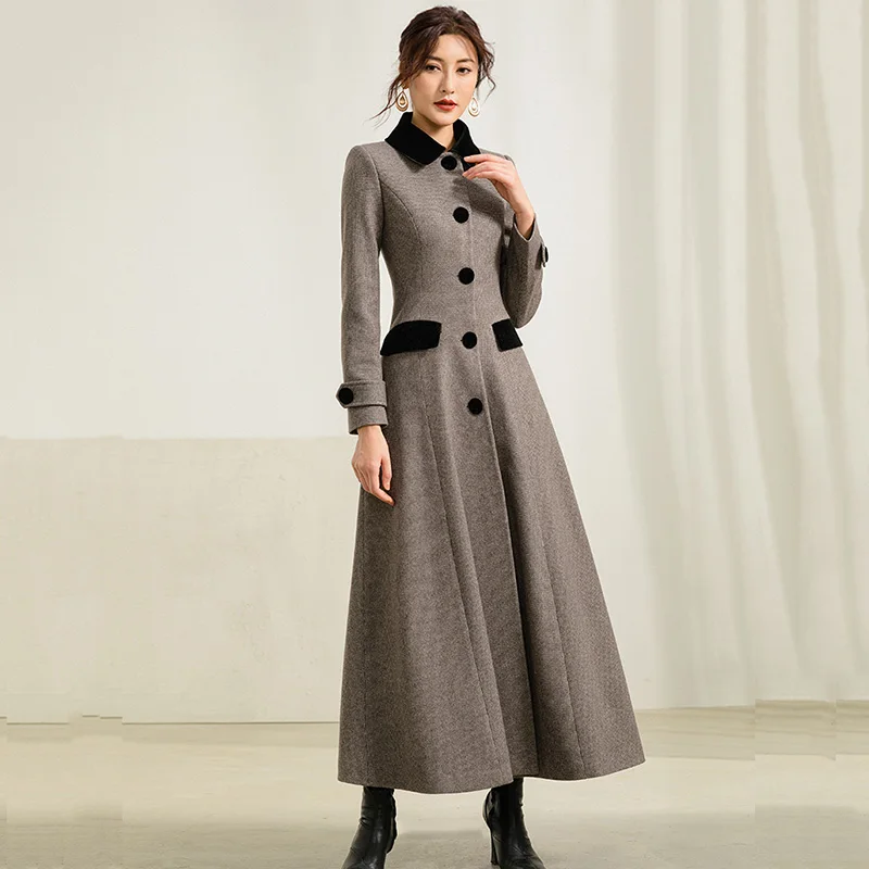 New Women Long Wool Coat Autumn Winter 2022 Fashion Elegant Thicken Houndstooth Slim Long Woolen Coat Outerwear Female
New Women Long Wool Coat Autumn Winter 2022 Fashion Elegant Thicken Houndstooth Slim Long Woolen Coat Outerwear Female