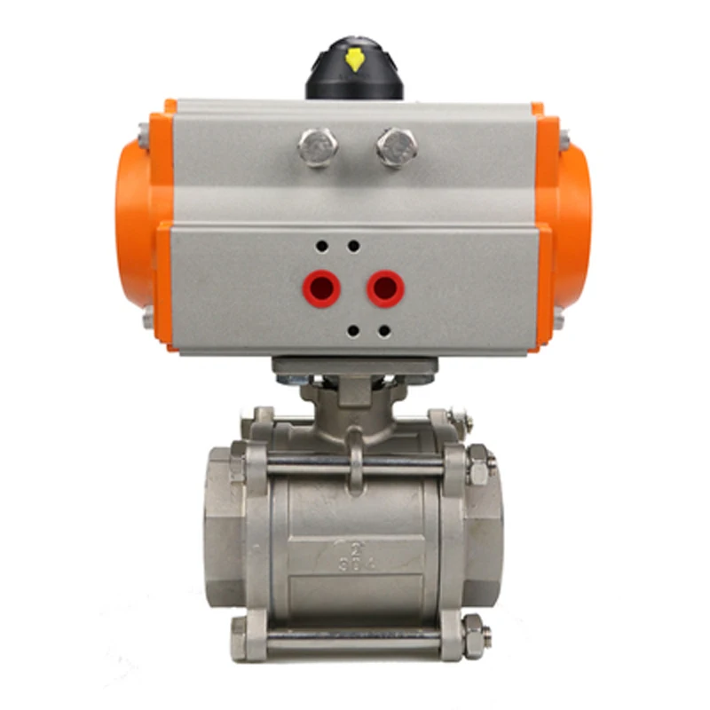 DN50 Three Piece High Platform Pneumatic Ball Valve Stainless Steel 304 Double Acting Cylinder
DN50 Three Piece High Platform Pneumatic Ball Valve Stainless Steel 304 Double Acting Cylinder
