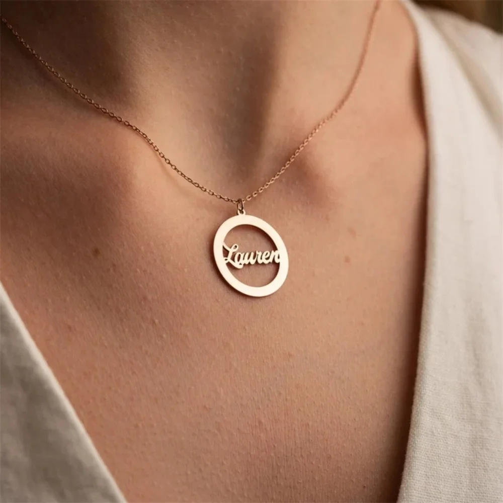 Personalize Custom Name Necklace Women Stainless Steel Engraved Nameplate Round Pendant Collar Choker Jewelry Birthday Gifts
Personalize Custom Name Necklace Women Stainless Steel Engraved Nameplate Round Pendant Collar Choker Jewelry Birthday Gifts