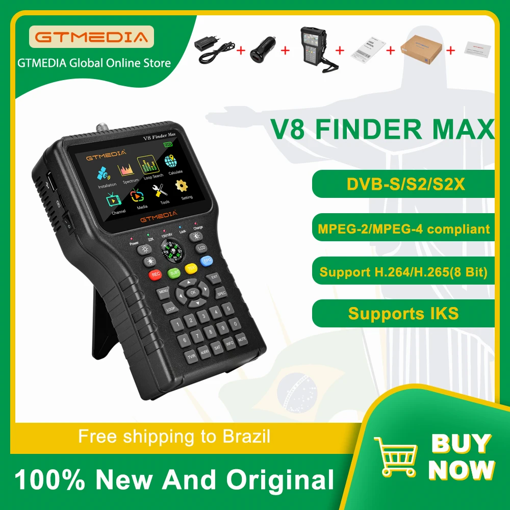 Спутниковый ресивер GTMEDIA V8 Finder Max, декодер для ТВ, спутникового ресивера с аксессуарами
Спутниковый ресивер GTMEDIA V8 Finder Max, декодер для ТВ, спутникового ресивера с аксессуарами
