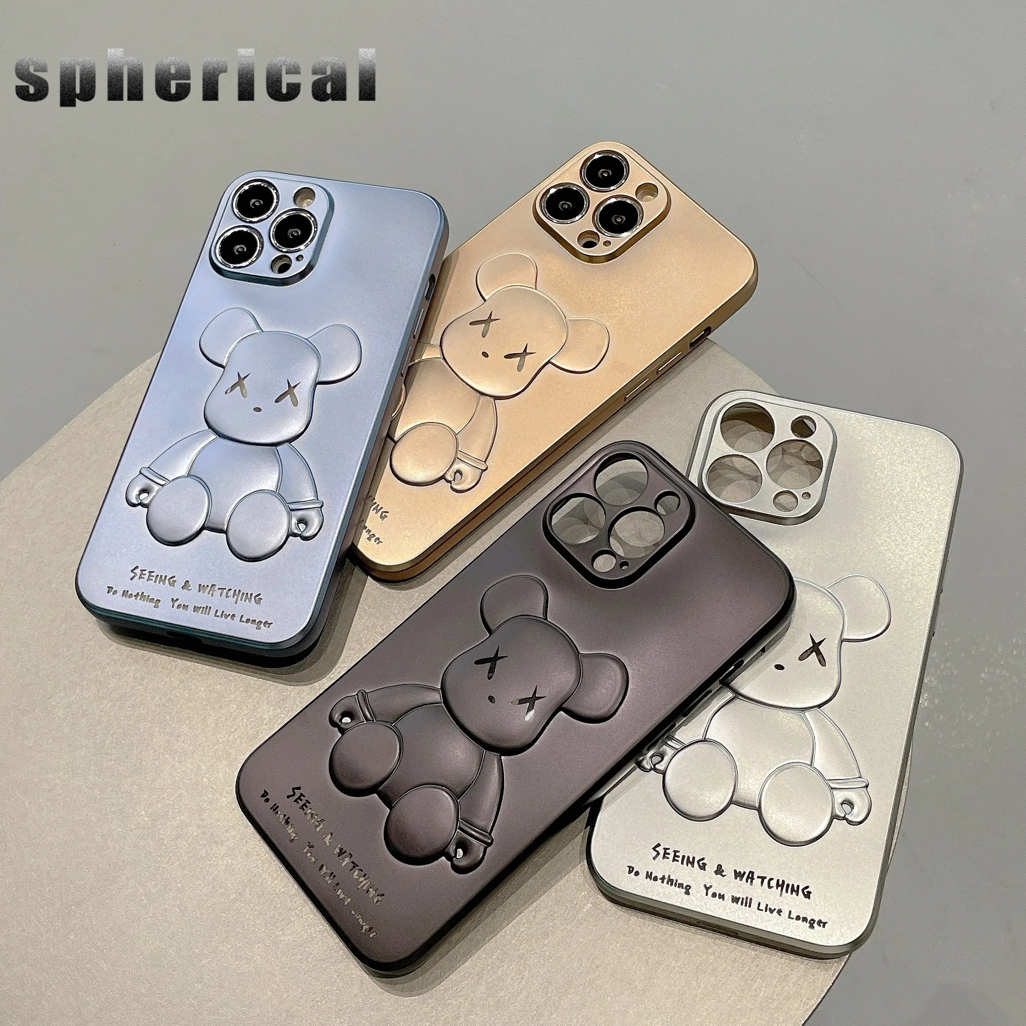 Fashion Frosted Electroplating Gloomy Bear Case For iPhone 11 12 13 Pro Max Mini 7 8 Plus XR X XS MAX Creative Luxury Cover
Fashion Frosted Electroplating Gloomy Bear Case For iPhone 11 12 13 Pro Max Mini 7 8 Plus XR X XS MAX Creative Luxury Cover