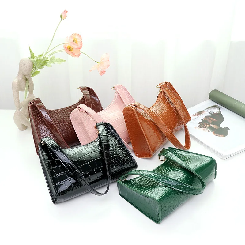 Women Bags Crocodile Shoulder Bag Small Retro Purse Underarm Bags Clutch Women PU Leather Handbags Solid Color Bolso Feminina
Women Bags Crocodile Shoulder Bag Small Retro Purse Underarm Bags Clutch Women PU Leather Handbags Solid Color Bolso Feminina