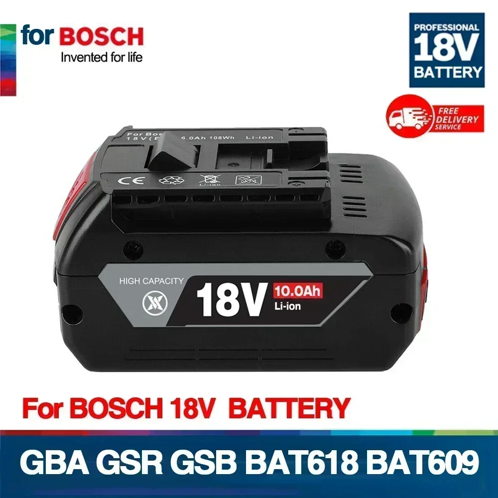 Литий-ионный аккумулятор 18 В 10 Ач для резервного электроинструмента Bosch 6000 мАч